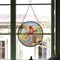 thumbnail image 3 of Customized Cardinal Hanging Stained Glass for Windows , Cardinal Hand-Painted Sun Catcher, Cardinal Garden Hangings Christmas, for Home Décor sHTrCS, 3 of 5