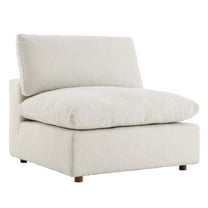 Modular Modular Sofa Chair, Ivory White, Fabric, Living Kitchen Cafe Bistro Hospitality Restaurant, Modern Contemporary HB34619