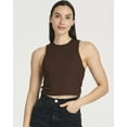 thumbnail image 2 of Real Essentials 5 Pack: Women's Ribbed Sleeveless Cropped Racerback Tank Top Casual Crop Top, 2 of 6
