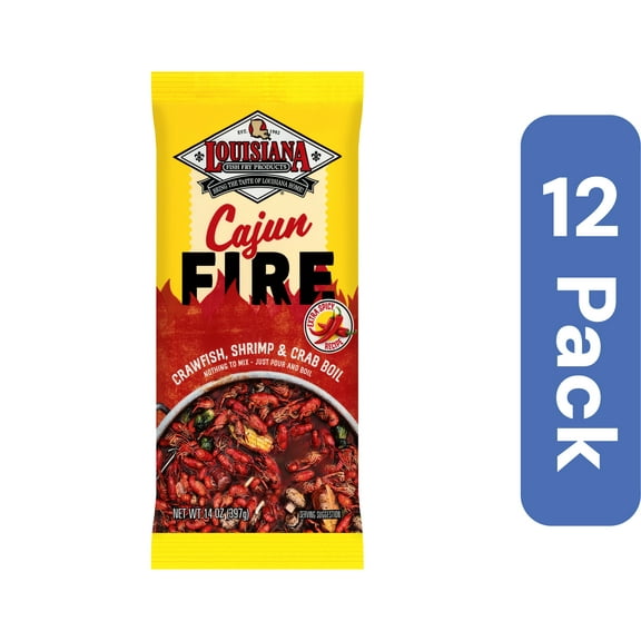Louisiana Fish Fry Cajun Fire Seasoning 14 oz (Pack Of 12)