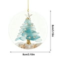 thumbnail image 3 of Beautynvta Round Christmas Tree Ornaments, Sea Glass Christmas Tree Decorations, Unique Acrylic Beach Tree Pendant,Coastal Christmas Ornament for Holiday Decor, Xmas Gift, 3 of 6