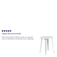 thumbnail image 3 of Flash Furniture Commercial Grade 24" Round White Metal Indoor-Outdoor Table, 3 of 4