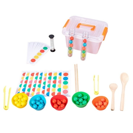 

FRCOLOR 1 Set Wooden Clip Beads Game Toy Kids Early Educational Plaything for Kindergarten