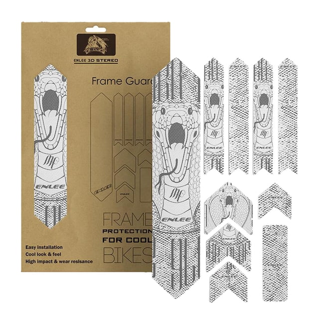 Protector arco de bicicleta de , película protectora de cadena de bicicleta de carretera Mountian 3D, película protectora de pintura precortada - Serpiente Sunnimix Protector de cuadro de bicicleta