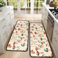 thumbnail image 4 of Kitchen Rugs Sets Of 2,Red Mushroom Line Light Pattern Anti Fatigue Kitchen Mat Rugs Non Slip Washable,Decorative Kitchen Floor Mats for Kitchen,Sink,Laundry,17"x47"+17"x47", 4 of 5