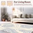 thumbnail image 2 of ODIKA 3'x5' Machine Washable Non-Slip Area Rug, Boho Dusk Cloud Wisp Arrangement High Traffic Rug, Ivory, 498197, 2 of 7