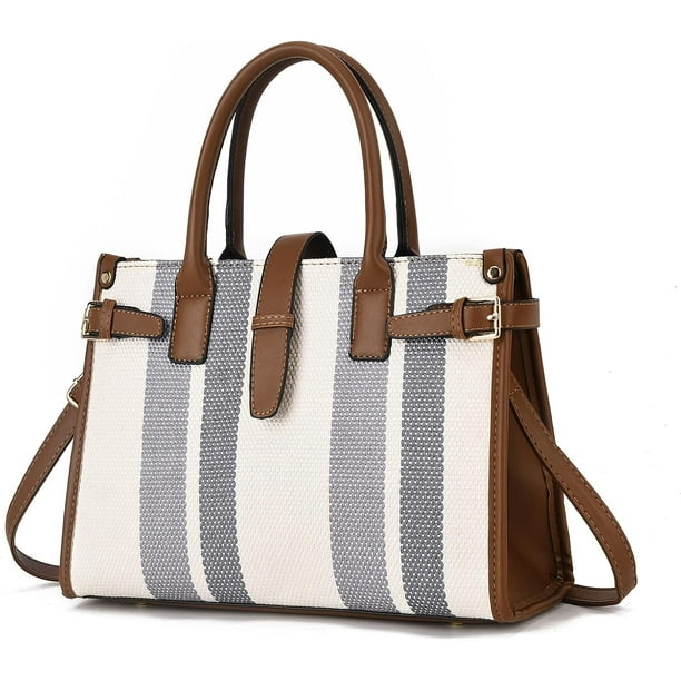 LHSHID Large Canvas Tote Bag for Women With Pockets Work Crossbody Purse Shoulder Bags Casual Handbag for Travel