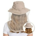 thumbnail image 3 of Mosquito Net Hat, UPF 50+ Sun Protection, with Hidden Netting for Beekeeping, Hiking, Men and Women/Khaki, 3 of 7