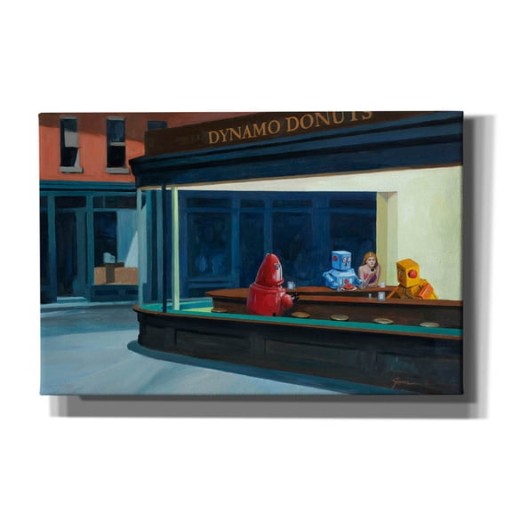 Epic Graffiti 'Robo Hawks' by Eric Joyner, Canvas Wall Art, 60"x40"