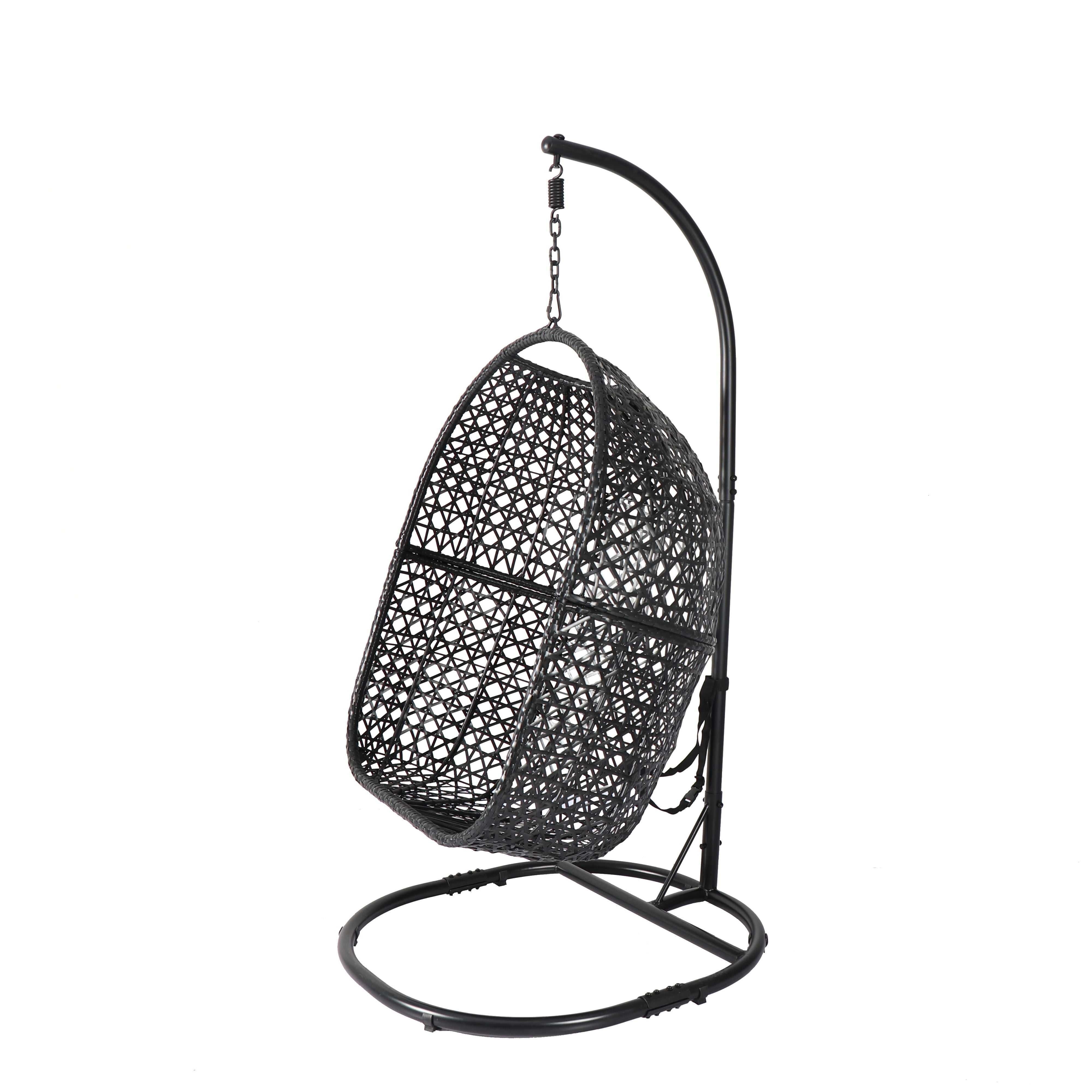 Buy Clearance! Large Hanging Egg Chair with Stand Upgraded Wicker Egg