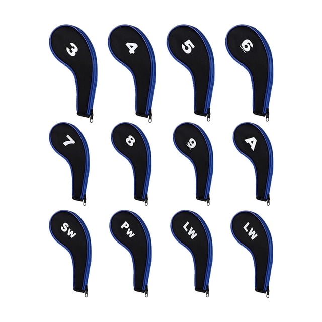 Greeniant Paquete de 12 fundas de tela para la cabeza, regalo dulce, fundas de malla con cremallera, amplia aplicación, equipo deportivo Golf