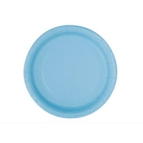 Light Blue Paper Dessert Plates, 7in, 20ct