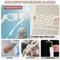 thumbnail image 3 of WEMOOTANTS 4 Packs Champagne Reading Glasses 5.0 for Women Narrow Rectangle Readers with Spring Hinges, 3 of 6