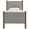 thumbnail image 6 of Platform Bed Frame, Twin, Gray, Fabric, Hotel Bedroom, Modern Contemporary, HB38176, 6 of 9