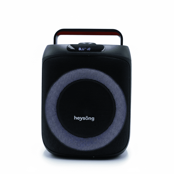 Heysong Cosmo 40W Bluetooth Speaker, Portable Wireless Speaker with Deep Bass, RGB Lights, Karaoke Mic Input, FM Radio, USB/TF Card, Long Battery, Outdoor Party Speaker
