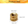 thumbnail image 2 of Wekity M3x4mm Female Thread Knurled Nuts Hx5mm OD Brass Threaded Insert Embedment Nuts Hydraulic Welded Joint Injection Molding Assortment Kit for 3D Printing Injection Molding 50PCS-0621, 2 of 5
