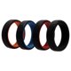 thumbnail image 1 of Juego de Anillos de Boda de Silicona ROQ 2 Capas Multicolor 6 mm, 1 of 1