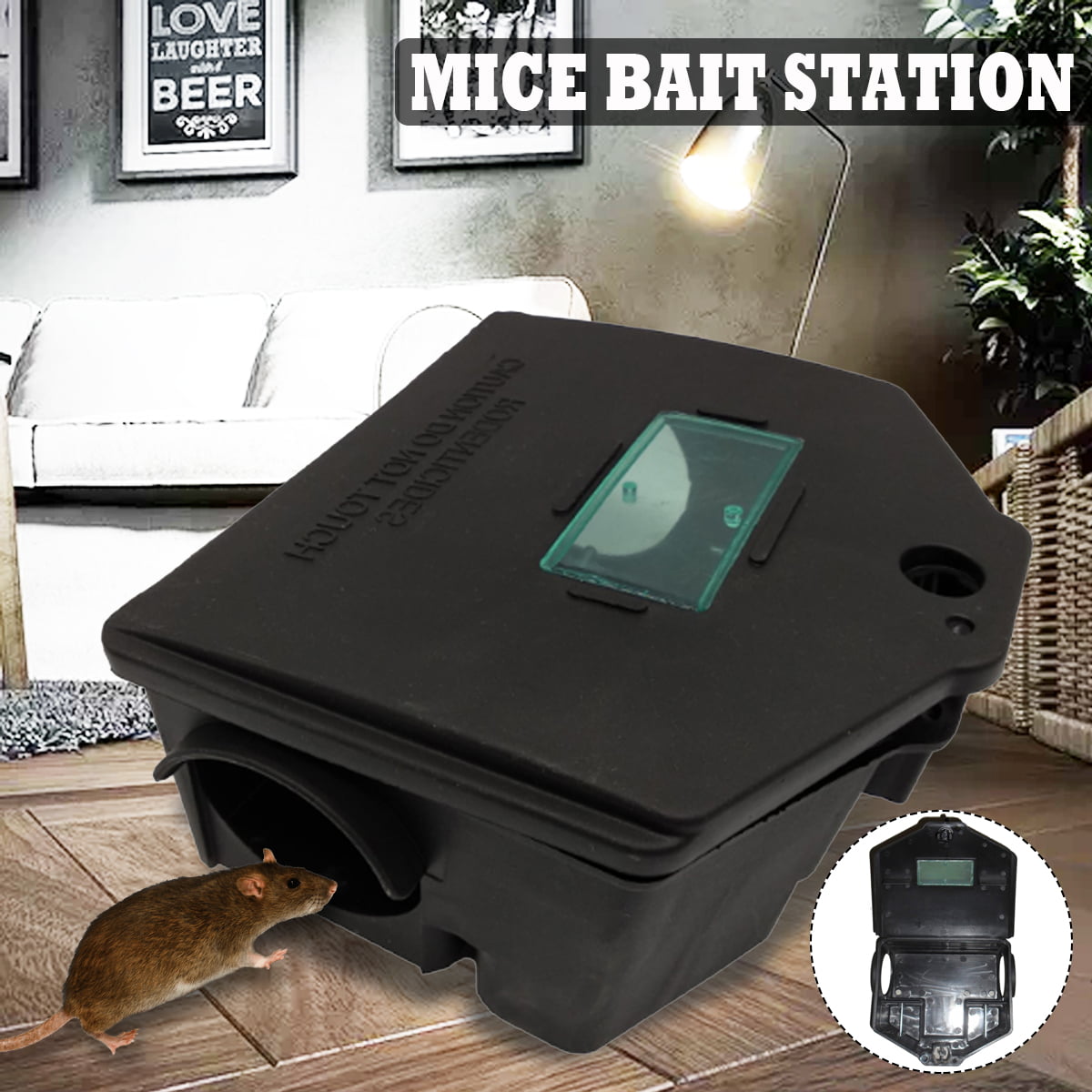Rat Mice Mouse Rodent Poison Boxes Pest Control Bait Station Box Trap Key Home 
