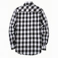 thumbnail image 4 of HCNTES Mens Button Up Shirts Long Sleeve Casual Button Down Vintage Soft Plaid Mens Flannel Shirt with Pocket(X01-White,3XL), 4 of 7