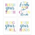 thumbnail image 1 of Divertida cita de baño y decir, impresión artística, cartel de letras de acuarela, cartel de pintura de arte de pared, reglas de baño coloridas Typogr,11 Feliz Sencillez, 1 of 5
