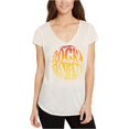 thumbnail image 1 of William Rast - Camiseta básica para mujer Rock Royalty, color blanco hueso, mediana William Rast Camiseta básica, 1 of 2