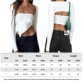 thumbnail image 2 of Tops De Tubo Ajustados Y2K Bodycon Tube Tops 2pcs Mujeres Crop Tops Casual Salir Ropa (Blanco L) Cgtredaw para Mujer Blanco T M, 2 of 9