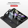 thumbnail image 4 of Leather Case for Z Fold 5 Case with S Pen Holder + Screen Protector, Hinge Protection Cover Case Fold 5 5G Case Stand, 4 of 5