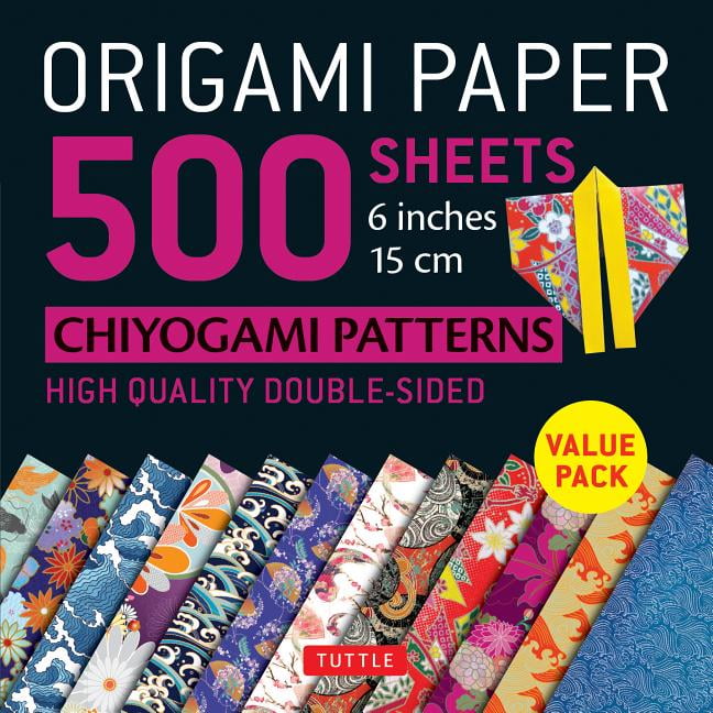 Instructions for 6 Projects Included 15 cm : Tuttle Origami Paper: High-Quality Double-Sided Origami Sheets Printed with 12 Different Designs Origami Paper 500 sheets Rainbow Patterns 6