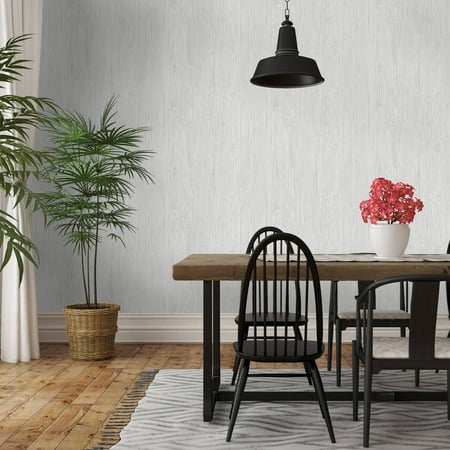 Rel Removable Wallpaper Textured Woodgrain Grey Rel Removable Wallpaper Textured Woodgrain Grey