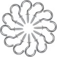 thumbnail image 1 of 120 Pieces Screw Hooks Metal Cup Hook Hanger With Screws Ceiling Hook(silver, 1/2 Inch), 1 of 5