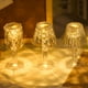 thumbnail image 4 of Lámpara de mesa de cristal con adornos exquisitos, transparente, suave, pequeña, ideal para dormitorio, sala de estar, luz ambiental., 4 of 7