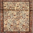 thumbnail image 1 of Ahgly Company Indoor Square Traditional Dark Sienna Brown Persian Area Rugs, 6' Square, 1 of 6