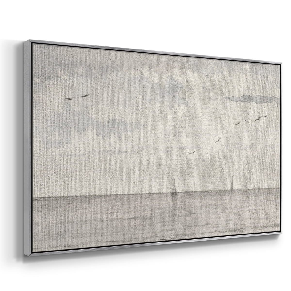 Vintage Landscape-CCCXLII By Wexford Home Framed in Silver Wood Gallery Wrapped Canvas 25 in. x 37 in.