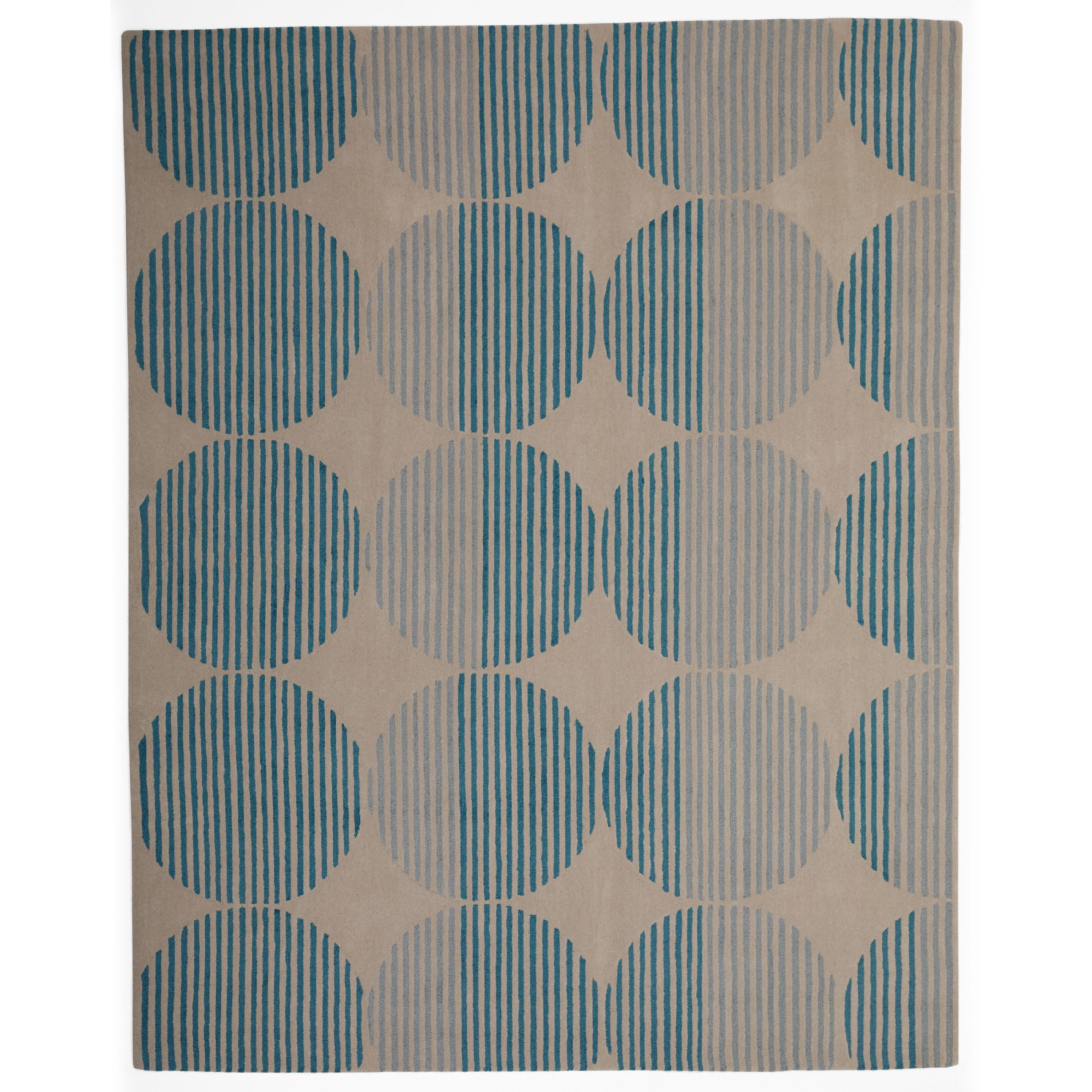MoDRN Scandinavian Linear Circles Indoor Area Rug