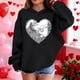 thumbnail image 3 of Sudadera con capucha y estampado de corazón de San Valentín, sudadera de manga larga para niños y niñas, chaqueta para niñas de talla mediana y grande., 3 of 7