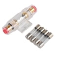 thumbnail image 4 of Fuse Box Car Audio Fuse Box Fuse Box Holder Car Auto Vehicle Stereo Audio AGU Fuse Box Holder Block 8 Gauge Wire With 4Pcs 60Amp Fuse, 4 of 8