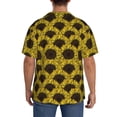 thumbnail image 3 of Lsque Sunflowers 3 print Men's Cuban Collar Short Sleeve Shirt Summer Beachwear Casual Button Down Fashionable Vacation Leisure Shirt-XX-Large, 3 of 7