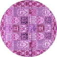 thumbnail image 1 of Ahgly Company Indoor Round Persian Purple Traditional Area Rugs, 5' Round, 1 of 4