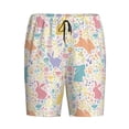 thumbnail image 3 of Yiaed Flower Color Rabbit for Men's Soft Sleep Pajama Short Lounging Pajama Shorts-XX-Large, 3 of 8