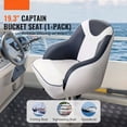 thumbnail image 5 of Pontoon Boat Seat Captain Bucket Seat, Fishing Boat Chair with Thick Cushion, Waterproof Marine Seats for Speedboat, Canoe - 1 Piece, 5 of 5