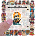 thumbnail image 5 of YEZDIX Pirate Skull Autocollants Multicolores Imperméables en Vinyle pour Ordinateurs Portables, Carnets, Valises, 5 of 5