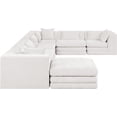 thumbnail image 4 of Meridian Furniture Stellar 152" Cream Chenille Fabric 7Pc. Modular Sectional, 4 of 9