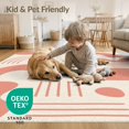 thumbnail image 4 of ODIKA 2'x3' Coral Cream Abstract Lines and Shapes Washable Accent Rug Modern Geometric Pattern with Minimalist Style Pet Friendly, Bedside Mat for Bedroom, Nursery, RV, 4 of 7