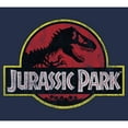 thumbnail image 2 of Men's Jurassic Park Distressed T-Rex Logo Graphic Tee Navy Blue Heather Large, 2 of 4