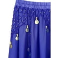 thumbnail image 4 of Haitryli Womens Chiffon Belly Dance Skirt Sequin Beaded Asymmetric Side Split Long Skirts Indian Royal Blue One Size, 4 of 6