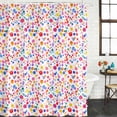thumbnail image 3 of Colorful Polka Dot Waterproof Fabric Shower Curtain,Rainbow Watercolor Polka Dots Waterproof Fabric Shower Curtain for Bathroom Curtains Bathtubs Hotel Shower Curtains with 12 Hooks Small 36x72in, 3 of 8
