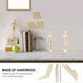 thumbnail image 3 of BEADCEST 3 Inch Wooden Mannequin Model For Drawing - Art - And Display Adjustable Figure, 3 of 5