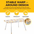 thumbnail image 4 of Orange Watercolor Floral Table Cloths for 8 Foot Rectangle Tables, Spring Flower Abstract Art Patio Waterproof Elastic Fitted Tablecloths, Washable Rectangular Table Cover for Camping, 4 of 8