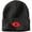 Black, variant on Halloween Devil Eyes Embroidered Heavyweight Acrylic Knit Beanie, Unisex High Stretch Warm Essential Winter Hat for Men & Women
