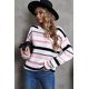 thumbnail image 3 of ABPHQTO Jersey De Mujer De Manga Larga Con Cuello Redondo A Rayas Rosa, 3 of 5